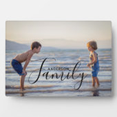 Op maat gemaakte familiefoto naam aandenken cadeau fotoplaat (voorkant)