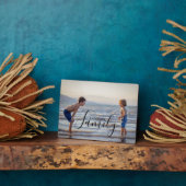 Op maat gemaakte familiefoto naam aandenken cadeau fotoplaat (Zijkant)