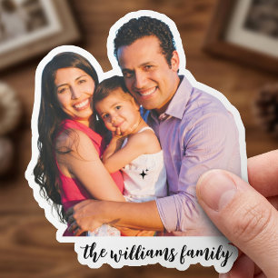 Op maat gemaakte familiefoto vinyl sticker