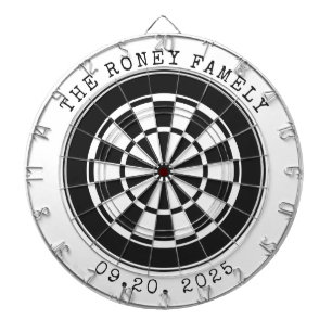 Op maat gemaakte familienaam gepersonaliseerde dar dartbord
