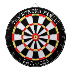 Op maat gemaakte familienaam landelijke dartbord
