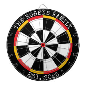 Op maat gemaakte familienaam Rustiek dartbord