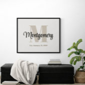 Op maat gemaakte familienaam wanddecoratie cadeau- poster