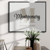 Op maat gemaakte familienaam wanddecoratie cadeau- poster