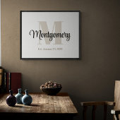 Op maat gemaakte familienaam wanddecoratie cadeau- poster