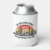 Op maat gemaakte familiereis Chicago-zonsondergang Blikjeskoeler (Blikje Voorkant)