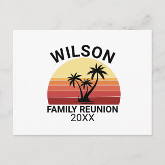 Op maat gemaakte familiereünie heren basic T-shirt Briefkaart