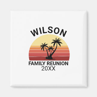 Op maat gemaakte familiereünie heren basic T-shirt Magneet