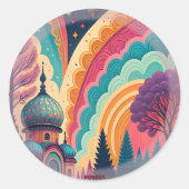 Op maat gemaakte fantasie koepel kunst sticker (Voorkant)