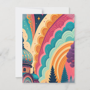 Op maat gemaakte fantasie kunst ansichtkaart briefkaart