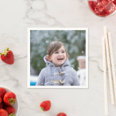 Op maat gemaakte feestcocktailpapier met foto servet (Insitu)