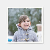 Op maat gemaakte feestcocktailpapier met foto servet (Voorkant)