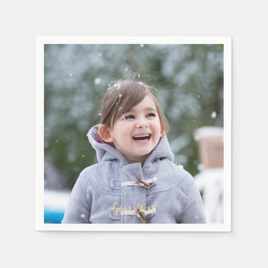 Op maat gemaakte feestcocktailpapier met foto servet (Voorkant)