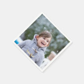 Op maat gemaakte feestcocktailpapier met foto servet (Hoek)