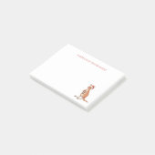 Op maat gemaakte feestelijke kangoeroe met kerstmu post-it® notes (Schuin)