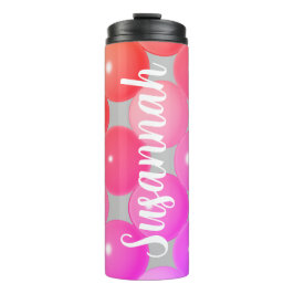 Op maat gemaakte felroze tumbler mok cadeau voor h