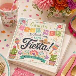 Op maat gemaakte Fiesta-feestservetten Kleurrijk M Servet