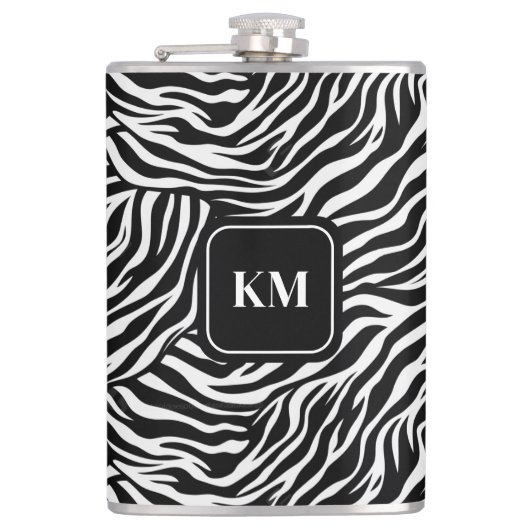 Op maat gemaakte fles zebraprint heupfles (Voorkant)
