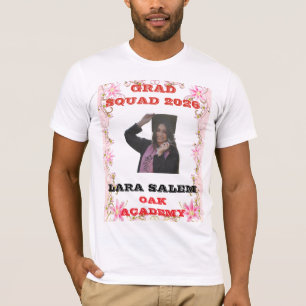 Op maat gemaakte foto afstudeer 2026 bloemige fami t-shirt