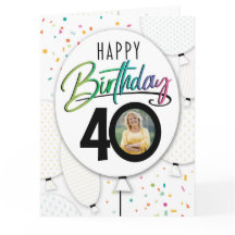 Op maat gemaakte foto ballonnen voor 40ste verjaar