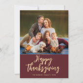 op maat gemaakte foto blij thanksgiving feestdagenkaart (Voorkant)