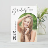 Op maat gemaakte foto diploma uitnodigingen (Staand voorkant)