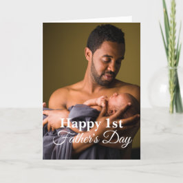 Op maat gemaakte foto eerste Vaderdag vakantiegroe Bedankkaart