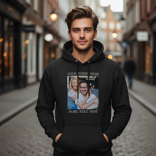 Op maat gemaakte foto- en gepersonaliseerde tekst hoodie