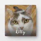 Op maat gemaakte foto en naam frameloos op een eze fotoplaat (Voorkant)