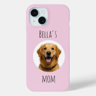 Op maat gemaakte foto- en naamontwerp voor hondenm iPhone 15 case