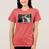 Op maat gemaakte foto en tekst gepersonaliseerd T- Tri-Blend Shirt (Voorkant)