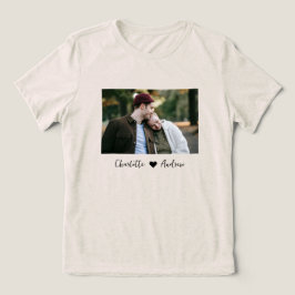 Op Maat Gemaakte Foto- En Tekst Persoonlijke T-Shi Tri-Blend Shirt