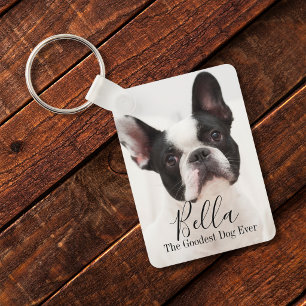 Op maat gemaakte foto Franse Bulldog gepersonalise Sleutelhanger