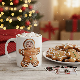 Op maat gemaakte foto gepersonaliseerde kerstman v koffiemok