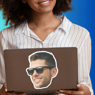 Op maat gemaakte foto-gezicht waterdichte vinyl st sticker