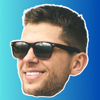 Op maat gemaakte foto-gezicht waterdichte vinylsti sticker
