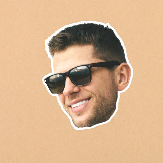 Op maat gemaakte foto-gezicht waterdichte vinylsti sticker