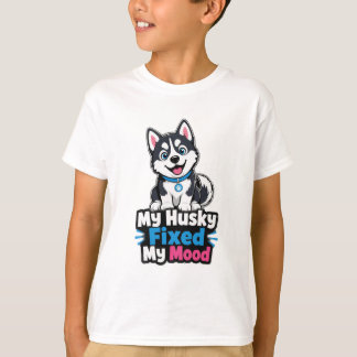 Op maat gemaakte foto Husky-hond Husky verbeterde T-shirt