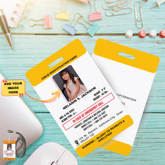 Op maat gemaakte foto-ID-badge voor kinderen met n Badge