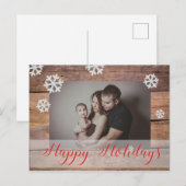 Op maat gemaakte foto Kerstmis Feestdagenkaart (Voorkant / Achterkant)