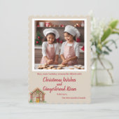 Op maat gemaakte foto kerststol Kerstkaart (Staand voorkant)