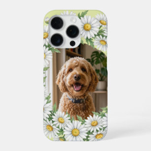 Op maat gemaakte foto madeliefjeskrans Goldendoodl iPhone 16 Pro Hoesje