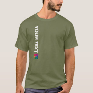 Op maat gemaakte foto of logo vermoeidheid groene  t-shirt