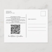 Op maat gemaakte foto roestige hout QR-code huisdi Uitnodiging Briefkaart (Achterkant)