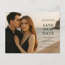 Op maat gemaakte foto "save the date"-ansichtkaart aankondigingskaart