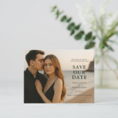 Op maat gemaakte foto "save the date" ansichtkaart aankondigingskaart (Staand voorkant)