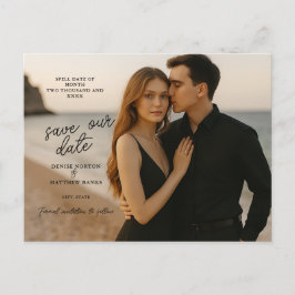 Op maat gemaakte foto save the date ansichtkaart aankondigingskaart