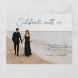 Op maat gemaakte foto save the date ansichtkaart aankondigingskaart