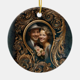 Op maat gemaakte foto Sierlijk ontwerp Kerstanhang Keramisch Ornament
