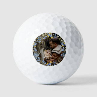 Op maat gemaakte foto vader-dochter wilde bloemen  golfballen